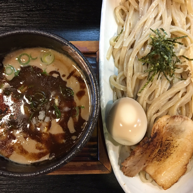 つけそば ストロング ＋ 煮玉子(豚そば ぎんや 黒川本店)