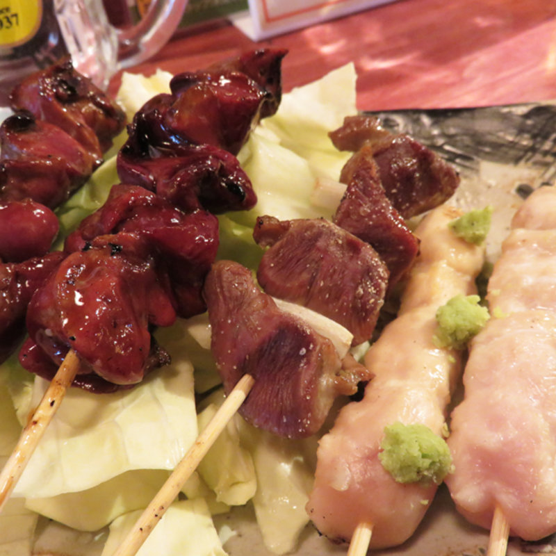 鶏肝(レア)(炭火焼鳥 かぶき)