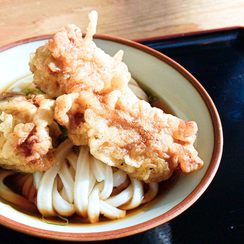 ぶっかけ冷+からあげ(いちふじ（三野うどん いちふじ）)