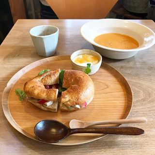 ベーグルとスープセット(ダイドコ帖)
