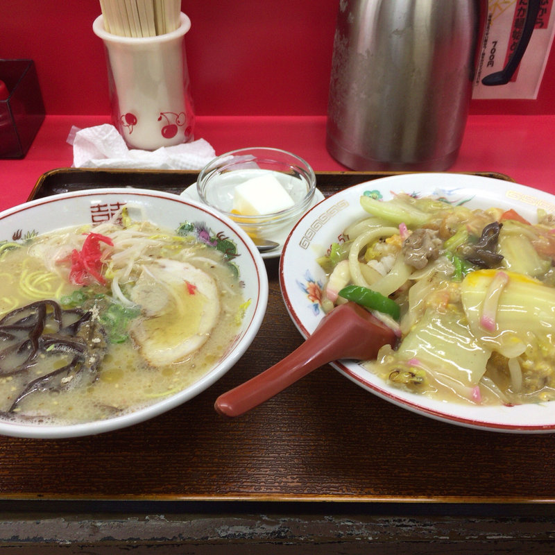 中華丼＋ラーメン(光昇園)