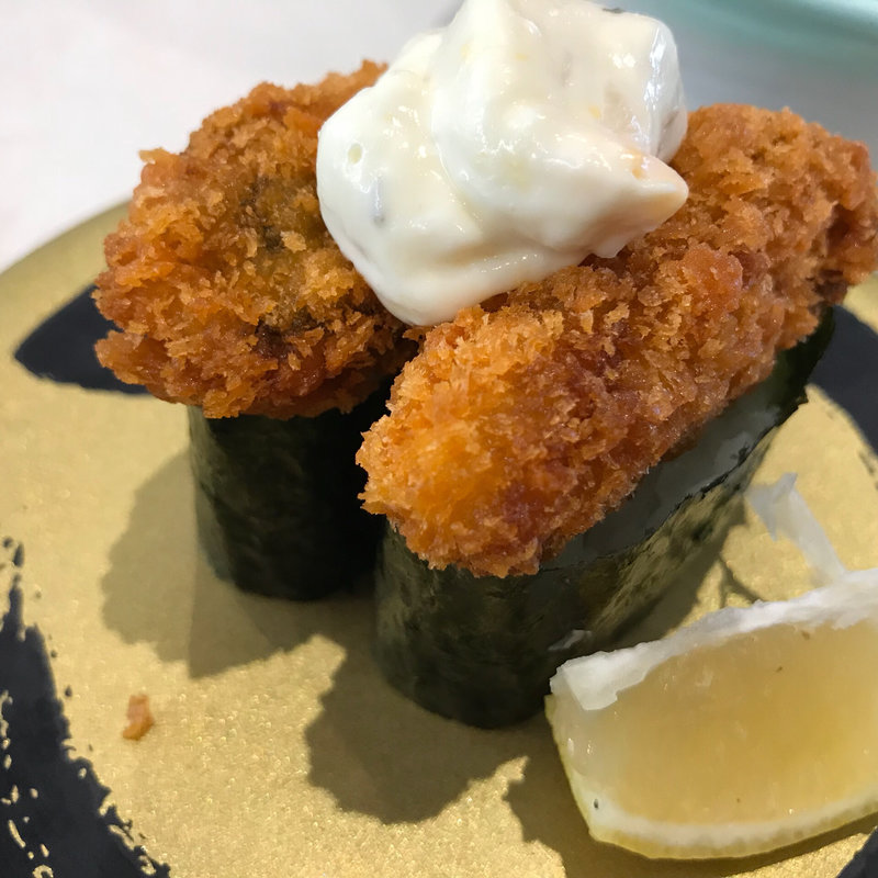 広島県産カキフライ軍艦（タルタルソース）(はま寿司 金閣寺店)