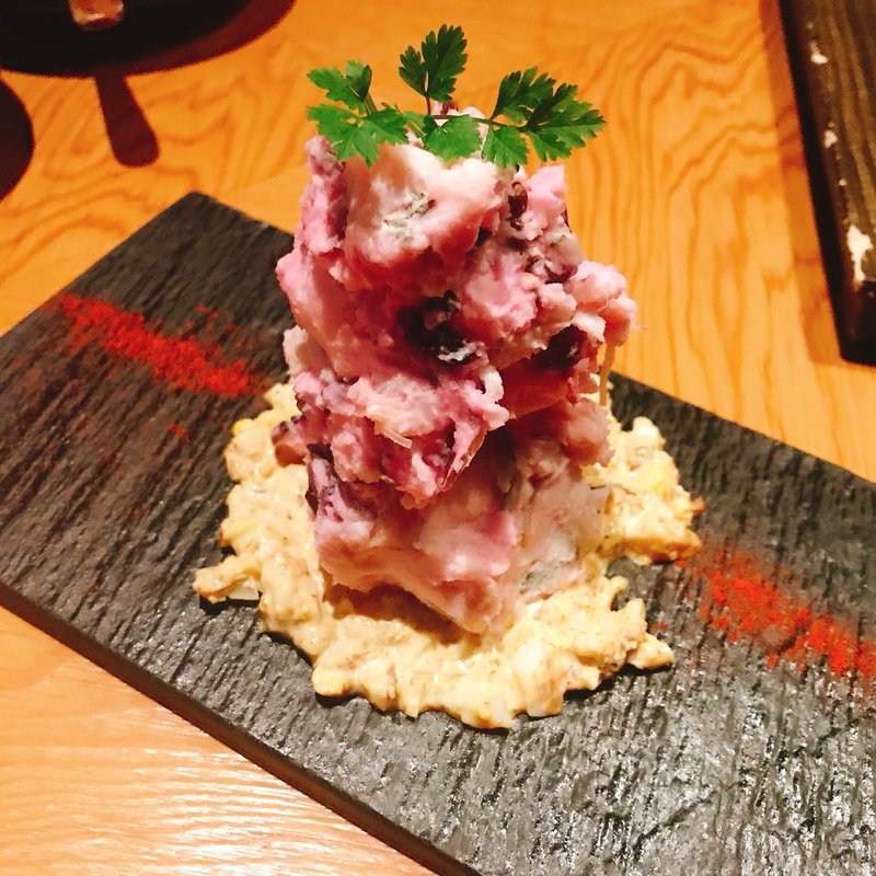 しば漬けと香味野菜のポテトサラダ(串焼処 佐五右衛門 別邸)