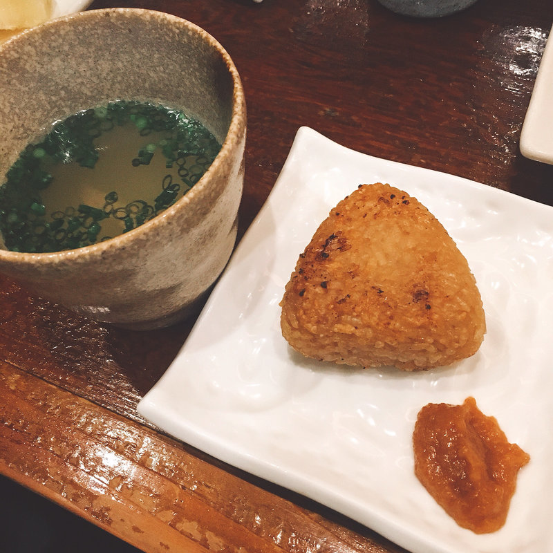 焼きおにぎりセット(スープ付き)(ばーど)