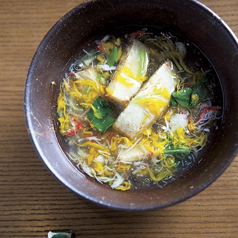 海老芋の揚げだし蟹菊花あん(ひぐらし )