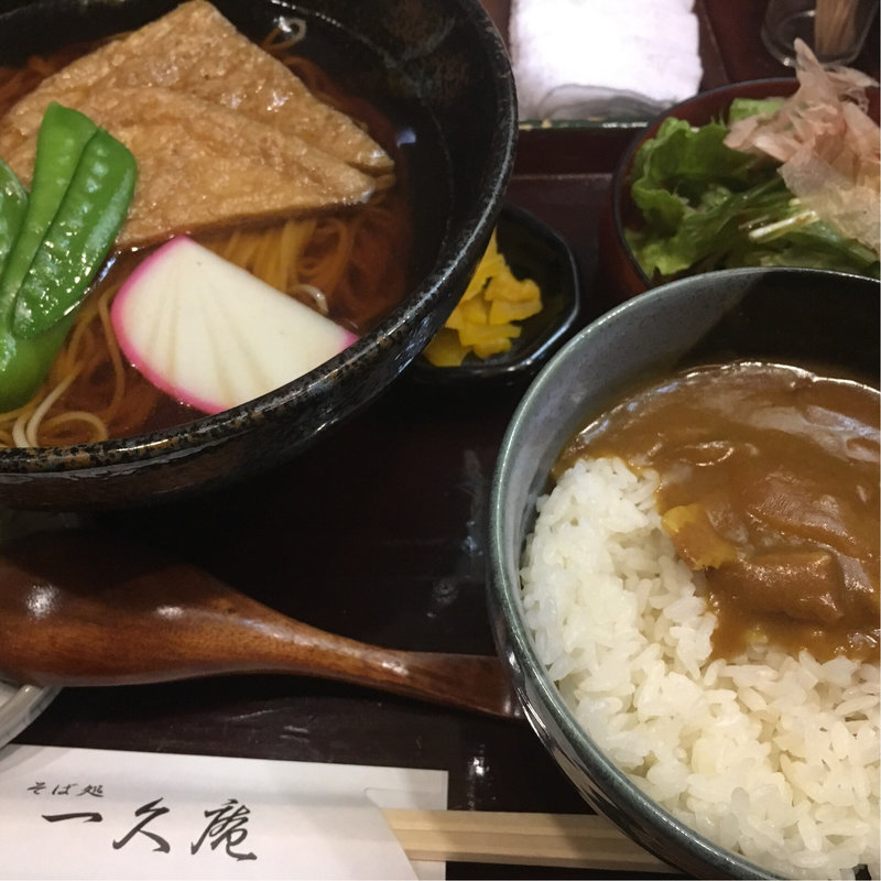 きつねそばとカレー丼セット(一久庵 サンシャインシティ・アルパ(B1) （イッキュウアンサンシャインシティアルパ）)