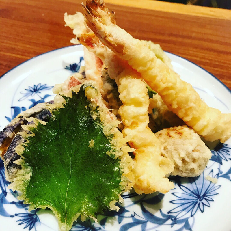 えび天盛り(寒ざらしそば芦生)