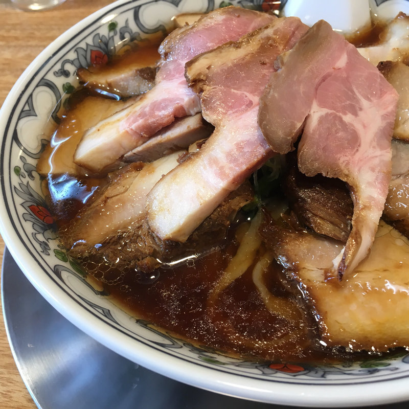 肉そば（大）＋味付玉子(湯の台食堂 )