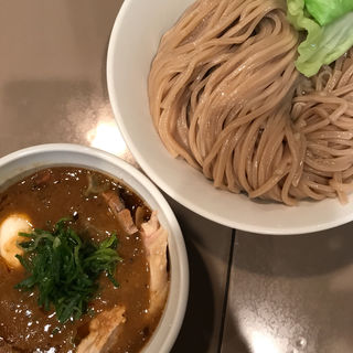 海老みそ肉と玉子入りつけ麺(つけ麺 五ノ神製作所 新宿店)