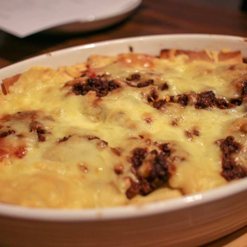 熟成肉とあおばた豆のラザニア(格之進 Neuf)