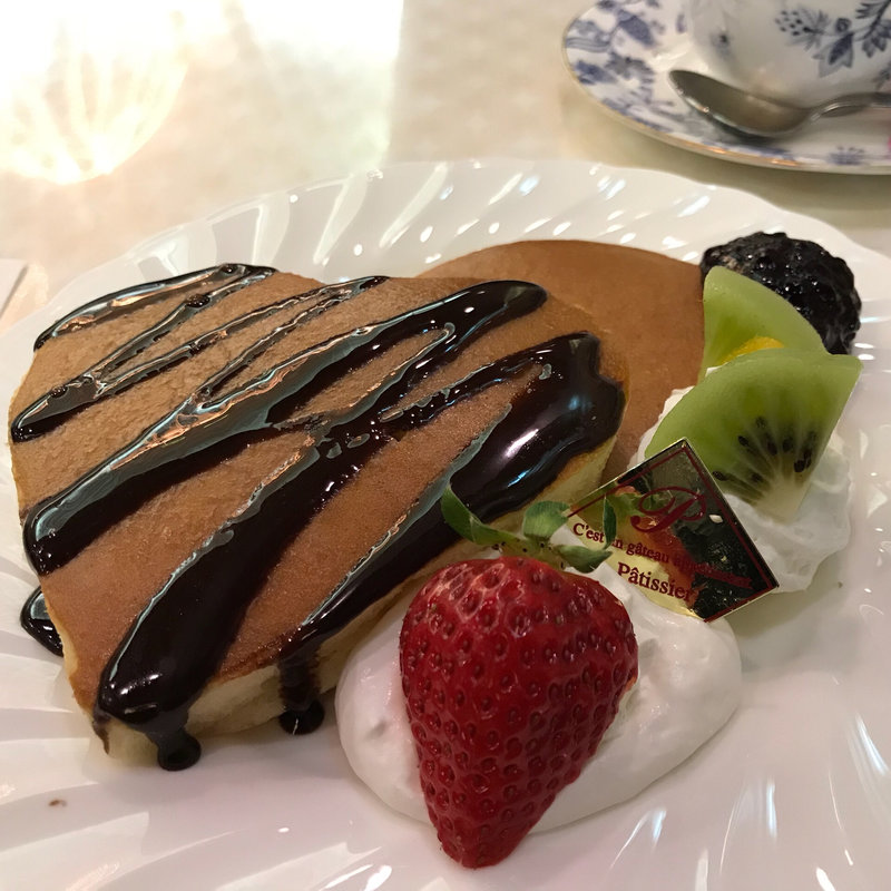 バレンタインホットケーキセット(純喫茶 アメリカン)