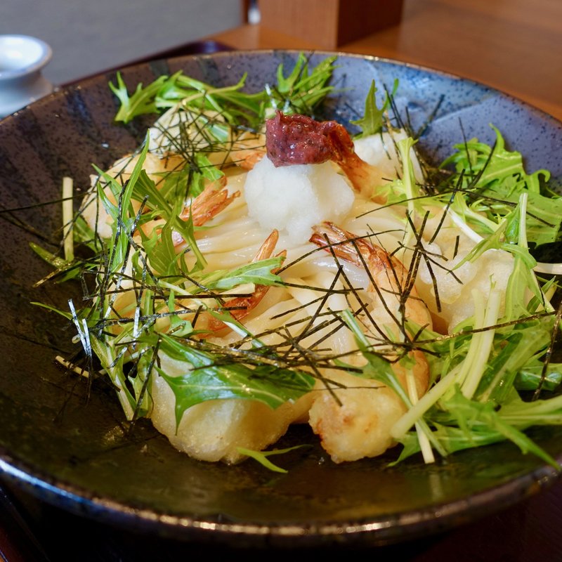 海老と揚げ餅ぶっかけうどん(元 喜連瓜破店 （ゲン）)
