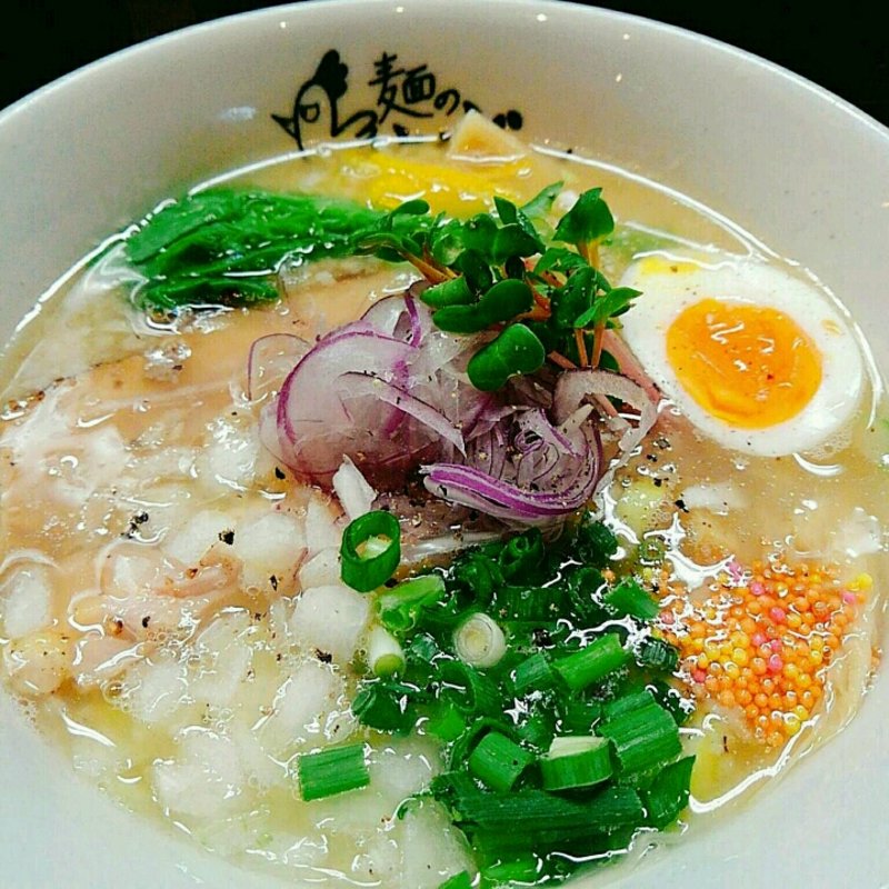 焼き鯵煮干と背脂中華そば(麺のようじ)