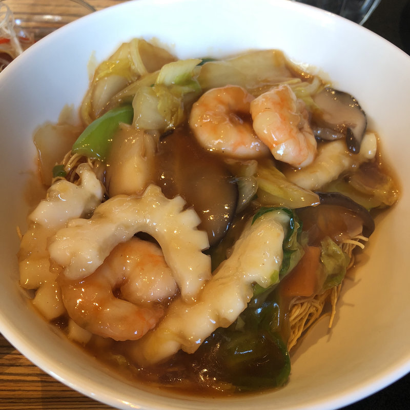 麺セット(海鮮あんかけカタソバ)(四川 御影店)