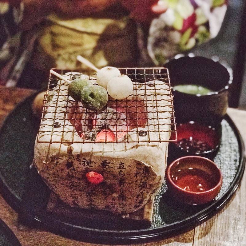 ほくほく、お団子セット(イクスカフェ 嵐山本店 （eX cafe）)