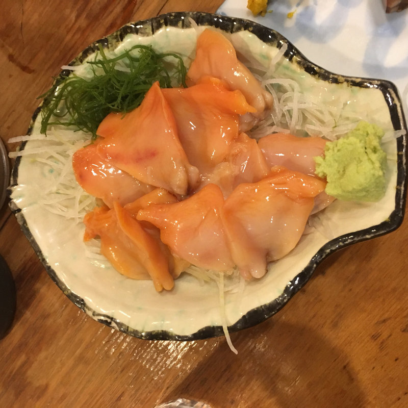 赤貝刺身(魚三酒場 富岡店)