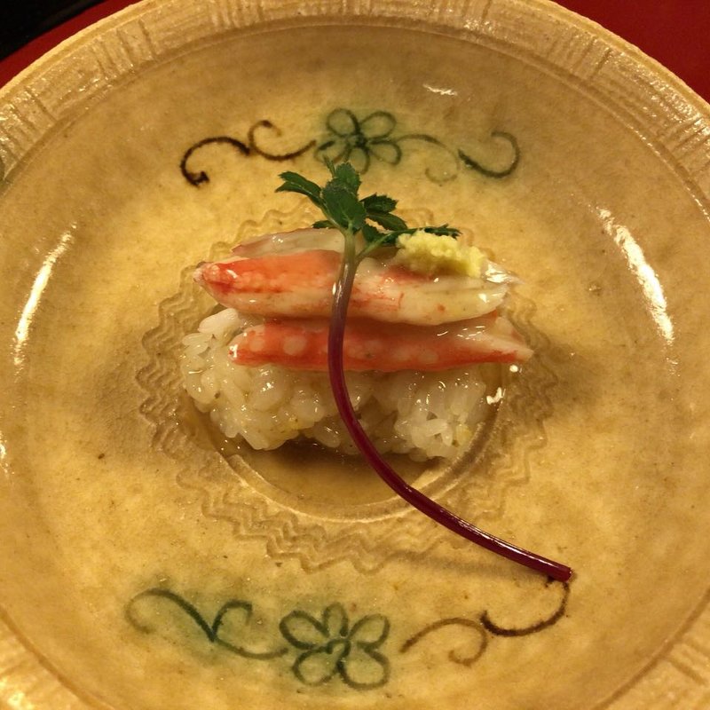 カニ飯蒸し(東京 芝 とうふ屋うかい （とうふやうかい）)