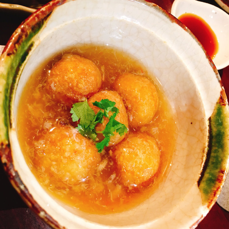 れんこんまんじゅう かにあんかけ(旬楽ごはん 和和)