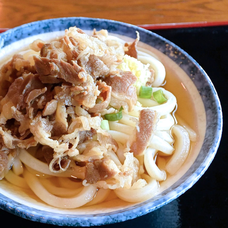 肉うどん（かけうどん+肉皿）(エコランド鵜足津 )
