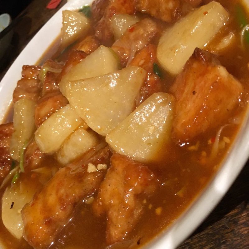 豚バラ肉と大根のピリ辛煮込み(直家 )