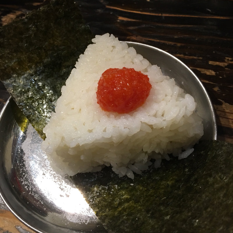 おむすび 明太子(廣島つけ麺本舗ばくだん屋 名古屋店)