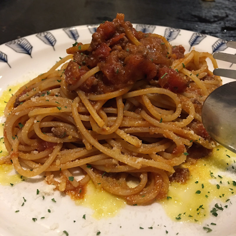 挽肉と八丁味噌のパスタ(町家バル )