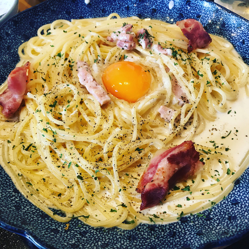 カマンベールチーズとカリカリベーコンのカルボナーラ(洋麺屋五右衛門 ルミネ北千住店)