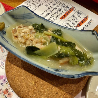 れんこん団子の帆立スープ煮(粗酒粗餐 田なべ)