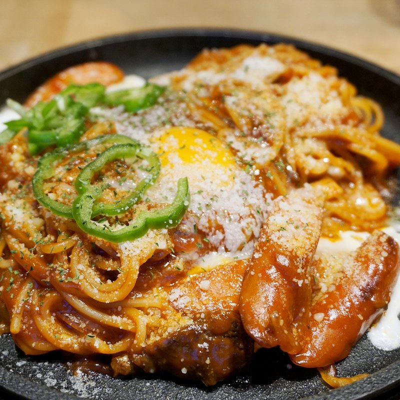 鉄板ナポリタン(九重珈琲 長住店)