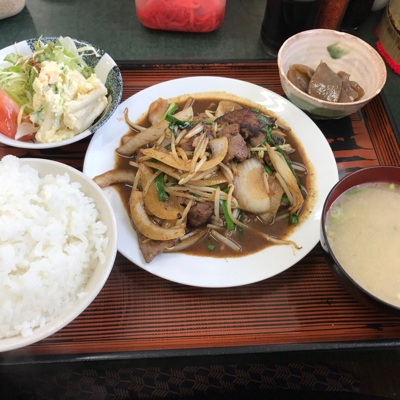 レバニラ定食(白龍)