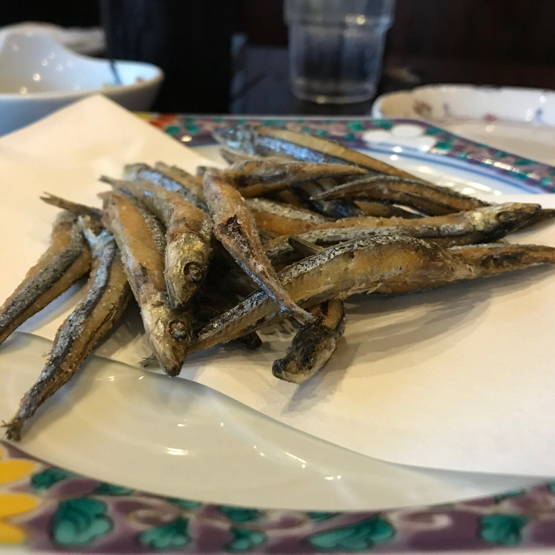 キビナゴの唐揚げ(梅鶏苑庄屋 佐々店 （ばいけいえんしょうや）)