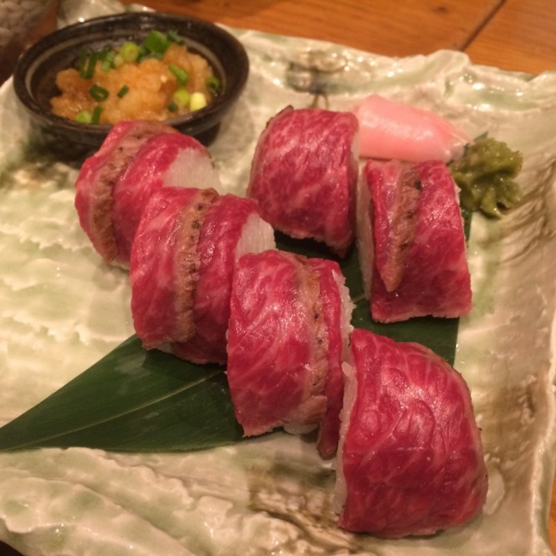 黒毛和牛たたきの棒寿司(まいど 本町店)