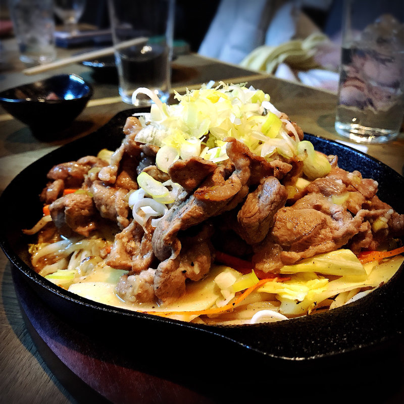 シェフ特製塩だれ鉄板ジンギスカン(海老麺総本家 ジモトヤ )