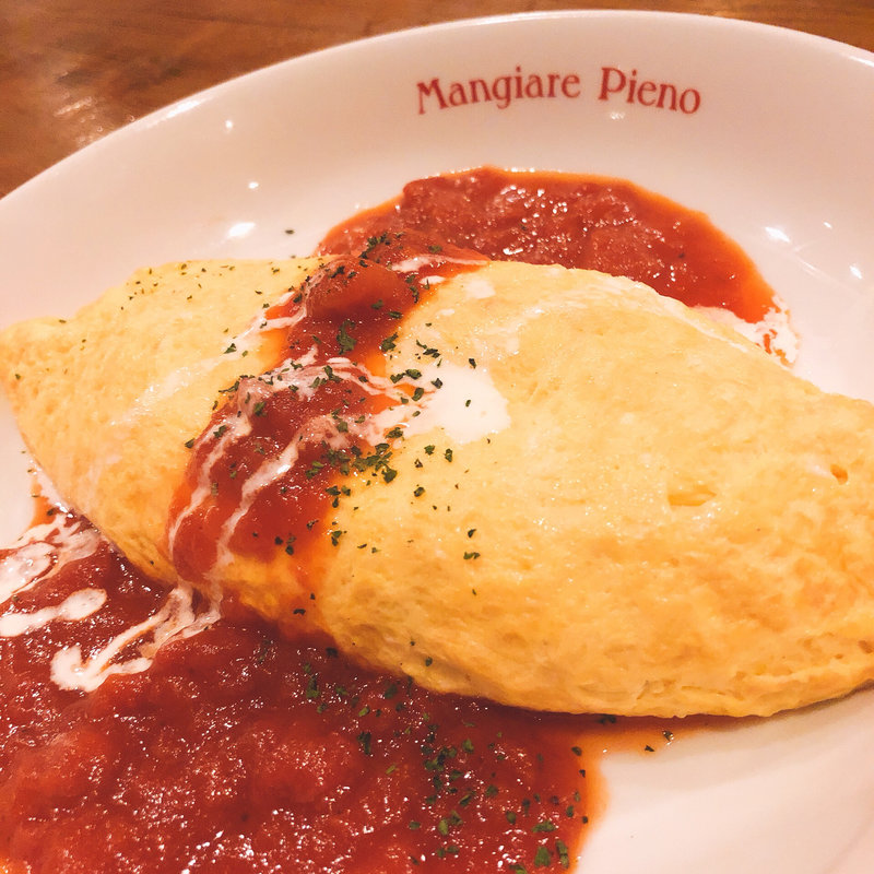 マンジャ風オムライス トマトソース(マンジャ ピエーノ )