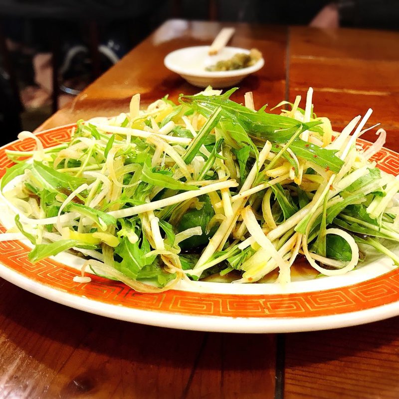 水菜・ネギサラダ(広州市場 中目黒店)