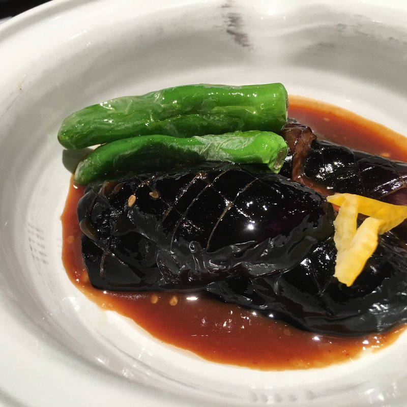 揚げ茄子 そばみそ(上野やぶそば)