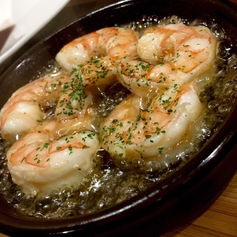 ぷりぷり海老のアヒージョ(肉Bar Tsunekichi)