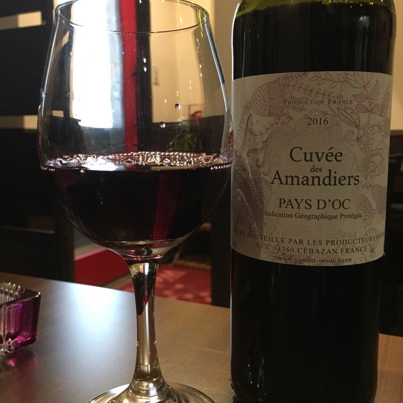 Cuvée des Amandiers Pays d'Oc Rouge 2016(肉Bar Tsunekichi)