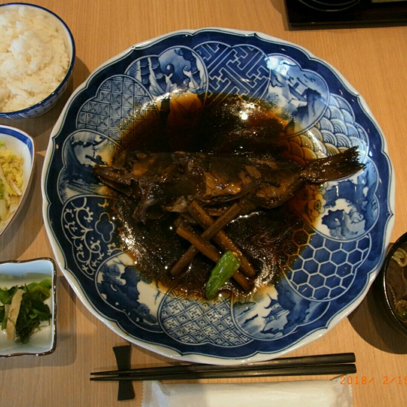エゾメバル煮付定食(魚どん 然)
