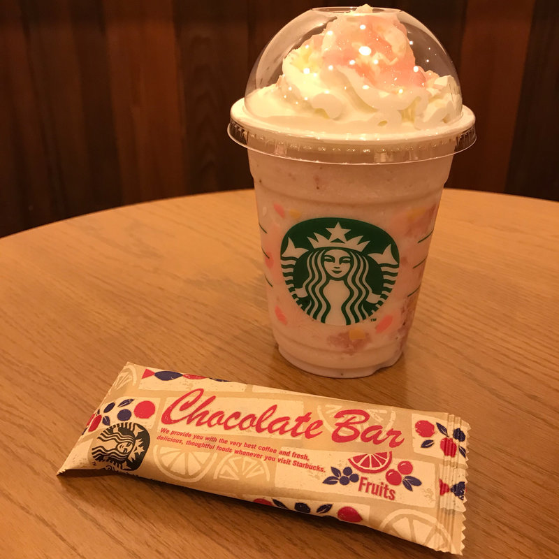 サクラストロベリーピンクモチフラペチーノ(スターバックスコーヒー 千葉ニュータウン店)