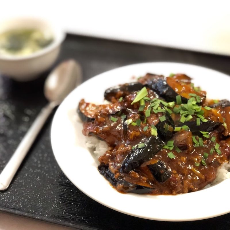 麻婆茄子飯(萬福飯店)