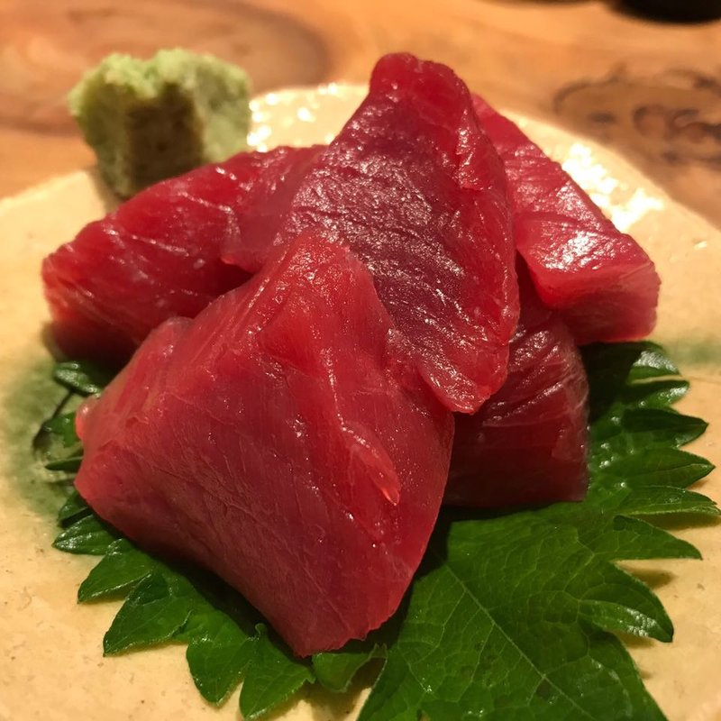 まぐろぶつ切り(二〇加屋長介 JRJP博多ビル店)