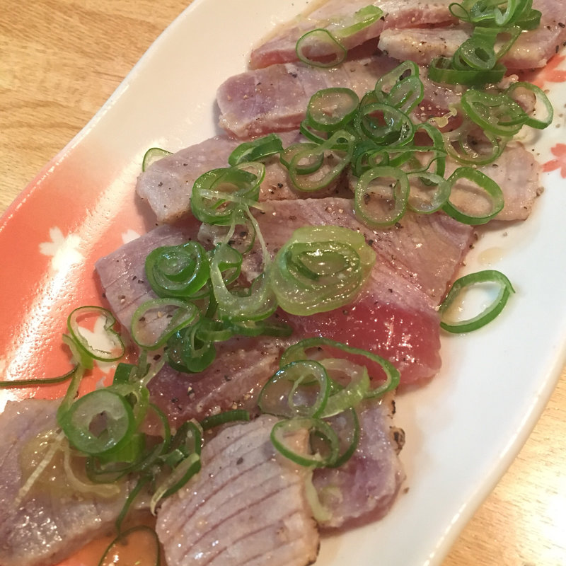 まぐろの炙り塩ダレ(居酒屋 達磨)