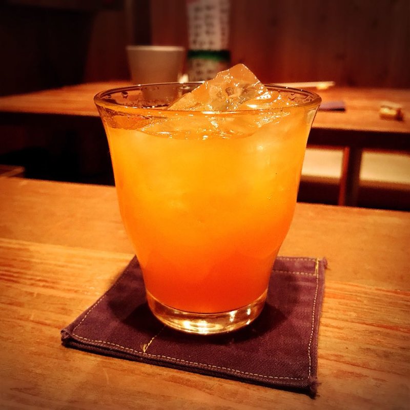 にごり梅酒（ロック）(とり方)