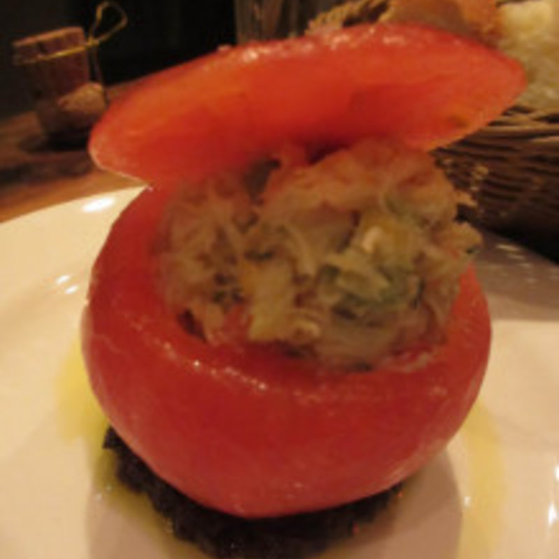 ズワイガニとアボカドのトマトファルシー(22)