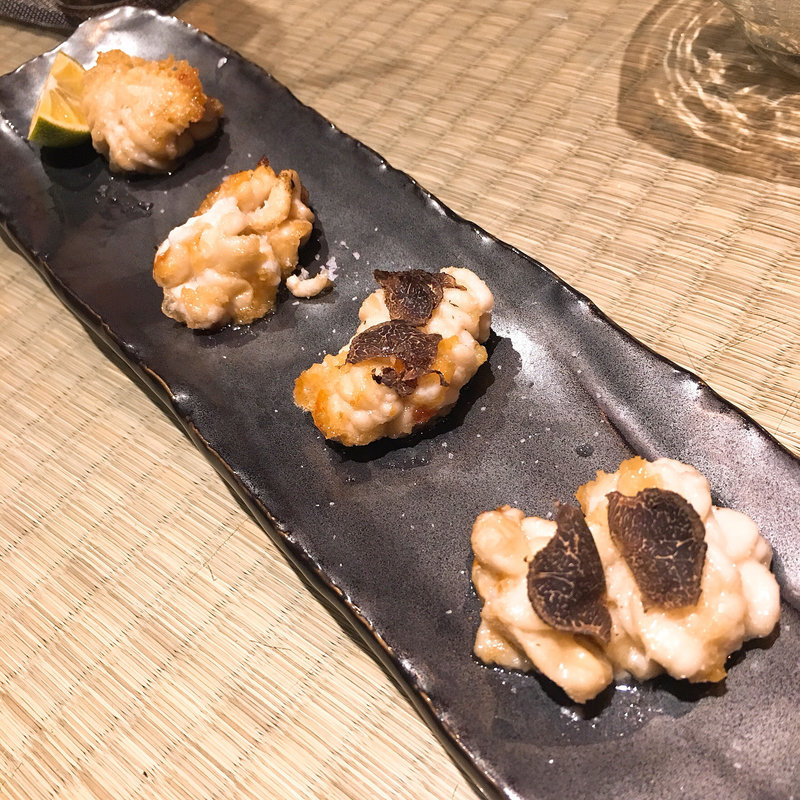 焼き白子(トリュフのせ、塩)(十番右京 恵比寿店)