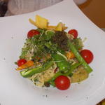 彩り野菜のペペロンチーニ
