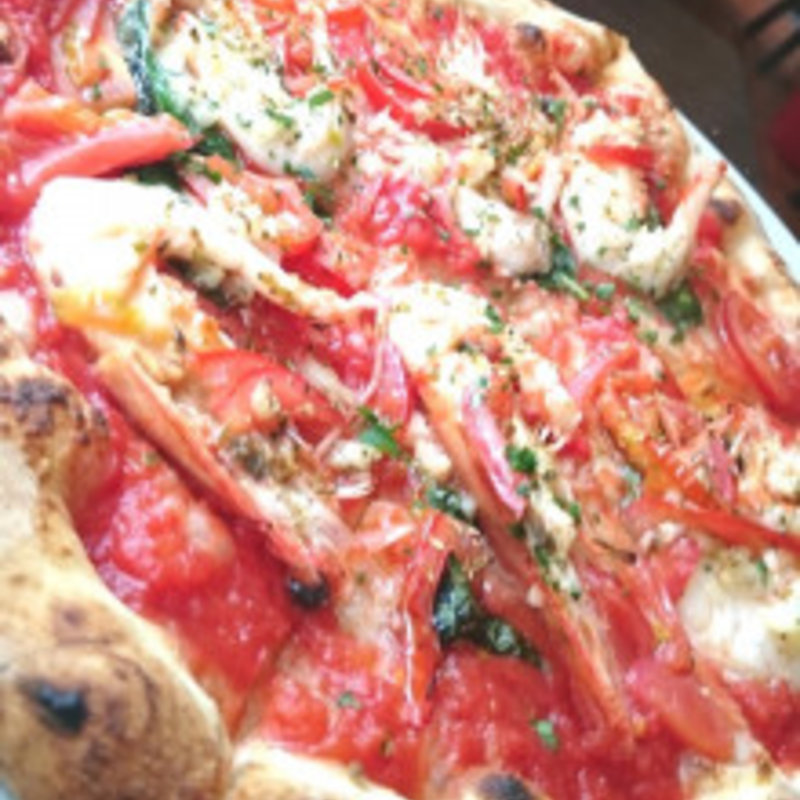 天使のえびとプチトマトのピザ(Da Yuki)