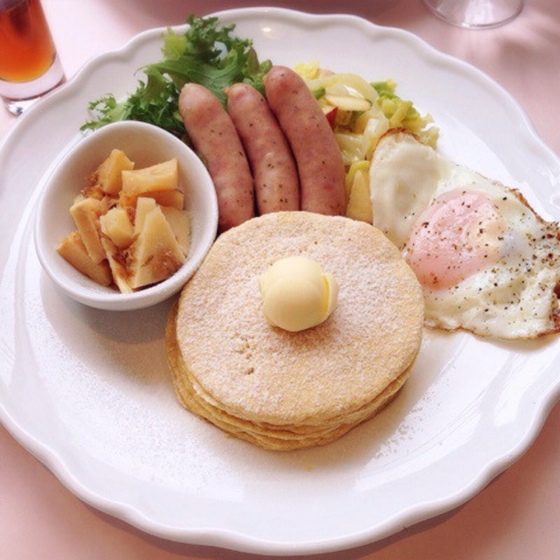 全粒粉パンケーキのワンプレートランチセット(Deux Anges)