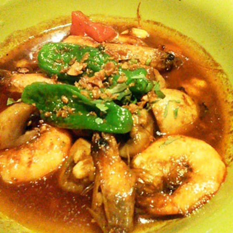 海老とマッシュルームのアヒージョ(el caliente -modern mexicano- （エル　カリエンテ）)